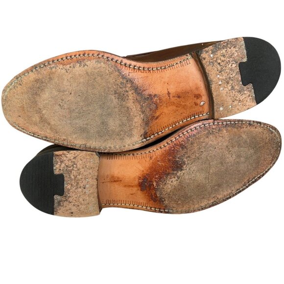 Vintage Johnston & Murphy Brown Shell Cordovan Tassel Loafers Mens 9 C/A USA